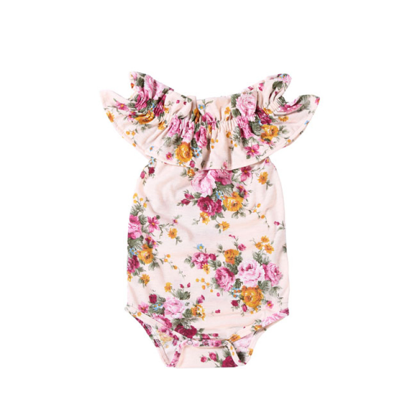 Wholesale Baby Romper Autumn And Winter Baby Clothing One-piece Cute Baby Girl Flower Ruffles Jumpsuit