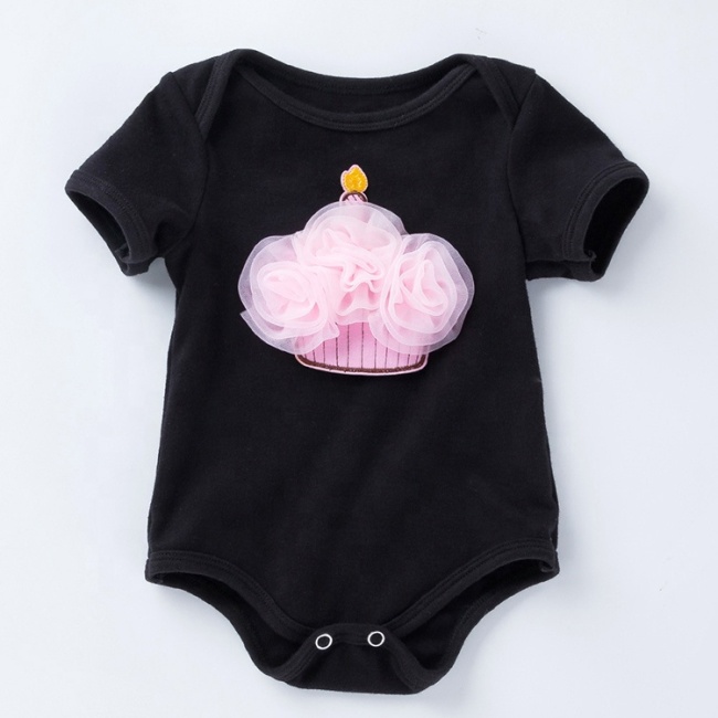 Factory Sale Cotton Toddler Baby Birthday Romper