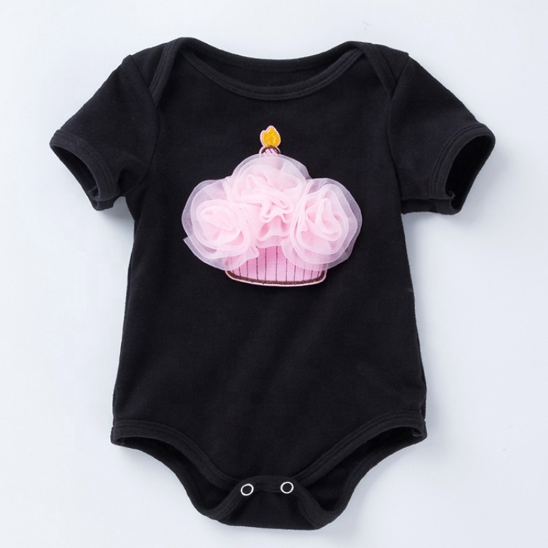 Factory Sale Cotton Toddler Baby Birthday Romper