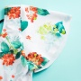 2021 fashionable bikinis flowers kids swimwear children criss cross swimsuit