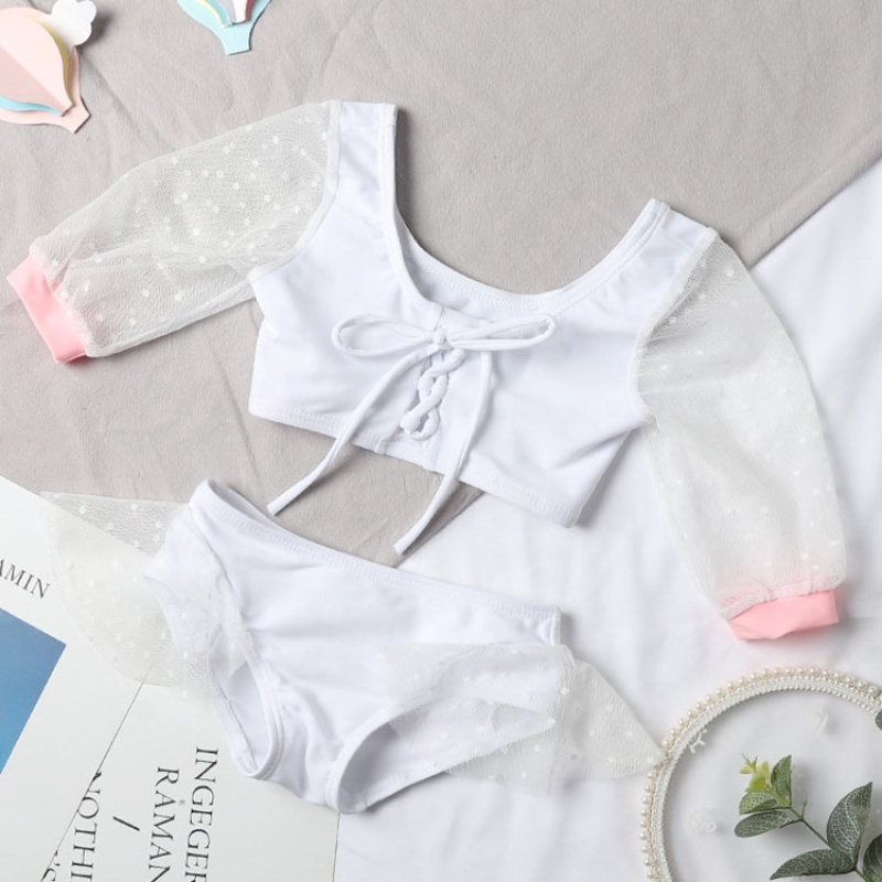 2021 hot sale swimwear girls kids children white one piece swimsuit
