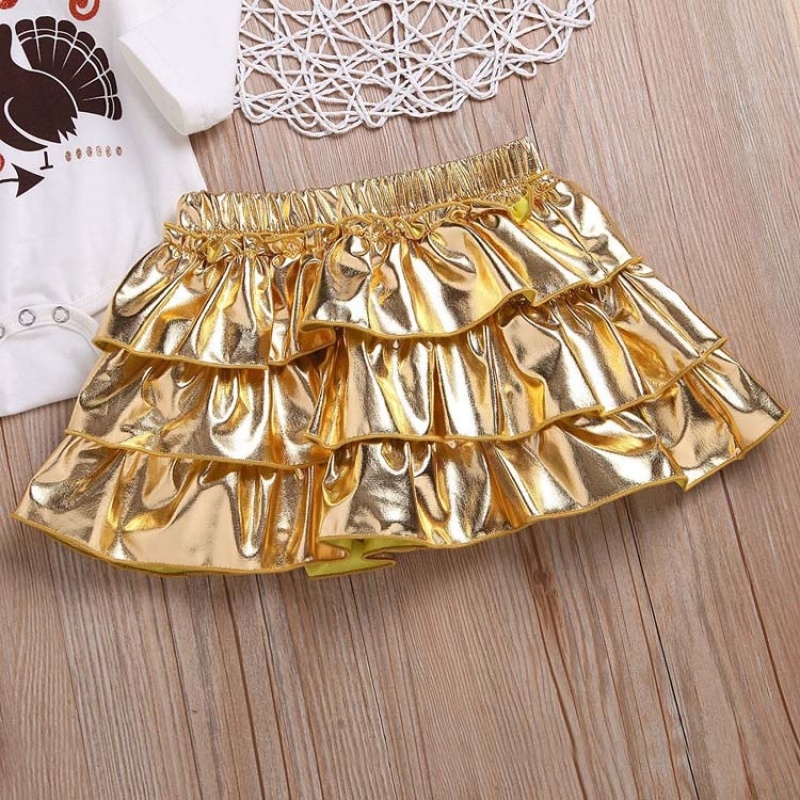 2021 thanksgiving day trendy designer  baby romper tiered skirt leg warmers 3 piece set clothes