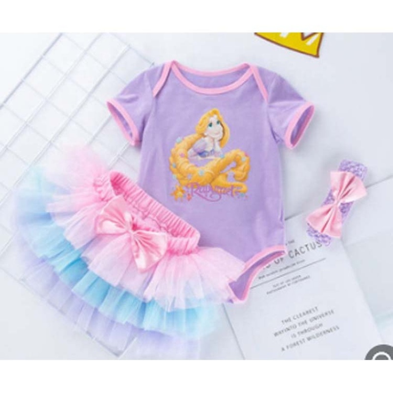 Manufacturer Sale Little Girl Birthday Bodysuit With Skirts And Headband For Smash Cake
