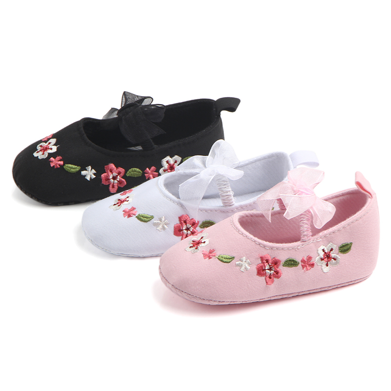 2019 Spring Fashion Boutique  Newborn Baby Girl Shoes  Embroidered Toddler Shoes For Gir