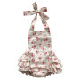 wholesale cotton floral kids ropa de bebe kids Clothes Set baby girls ruffle romper