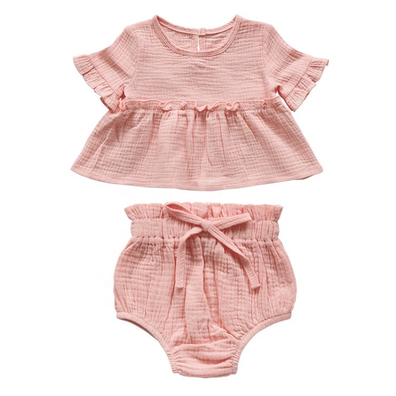 Baby Girl Soft Cotton Top With Bloomer Clothing Set 