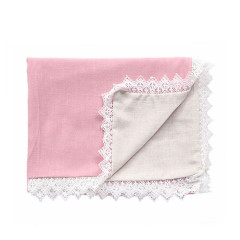 Beautiful design wholesale breathable lace cotttn linen soft baby cover swaddle blanket