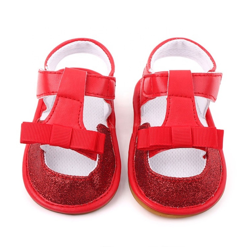 Hot selling new born baby trendy cute shoes glitter sandals