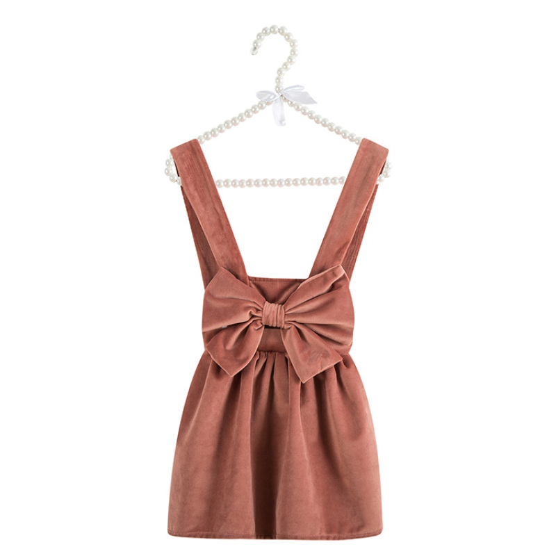 Christmas burgundy wine customer design velvet winter suspender baby girl skirts