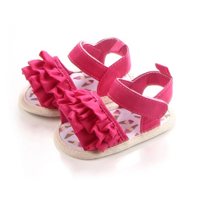 Summer new designs cute baby comfort shoes cotton sandals