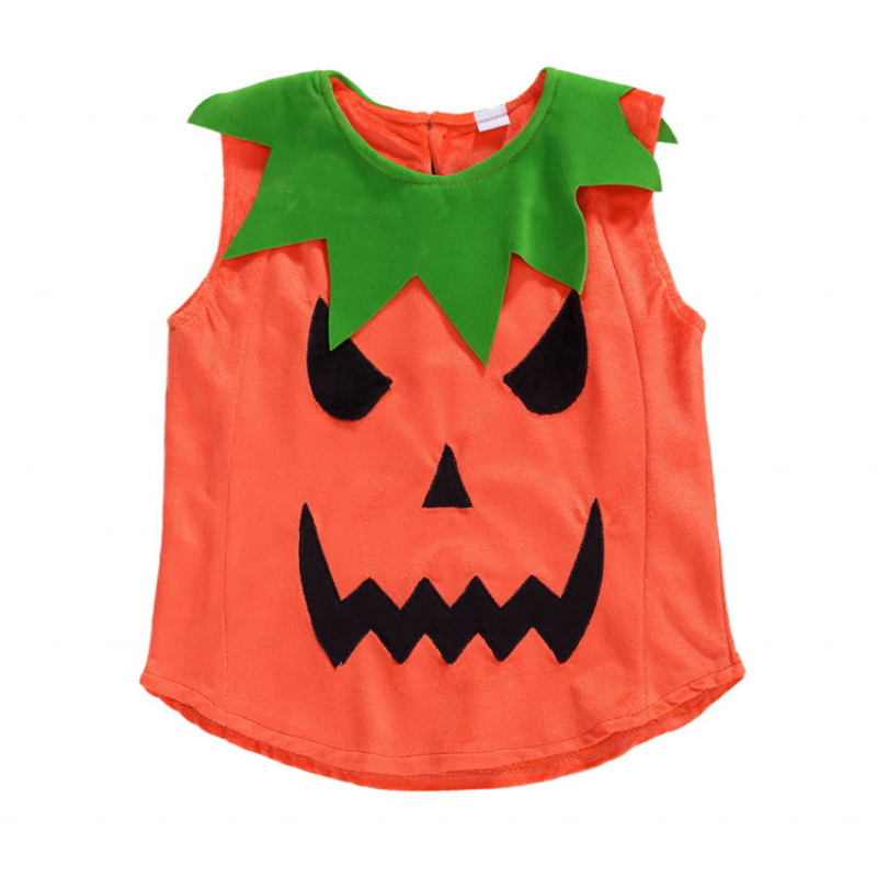 2021 halloween cute embroidered pumpkin jumpsuit baby custom clothes