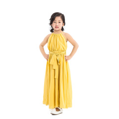 new design kids frock dresses for 10 12 6 year old 100 % cotton flower girl yellow birthday dress pakistan