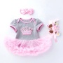 Fashion Children Tutu Dress With Headband And Baby Shoes For Birthday Smash Cake 