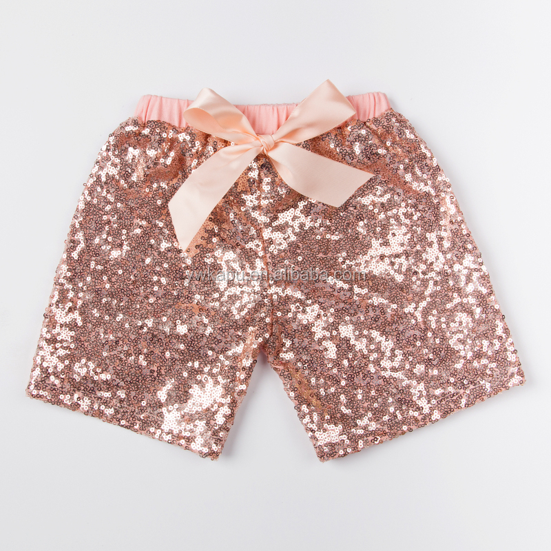 New arrival toddler casual kids wear boutique girl shiny Sequin Shorts