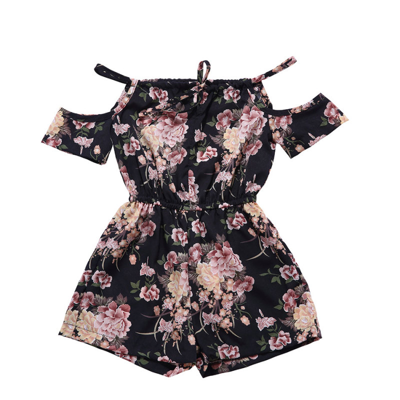KAPU Polyester Solid soft baby grow cotton short sleeves baby flower romper costume