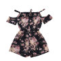 KAPU Polyester Solid soft baby grow cotton short sleeves baby flower romper costume