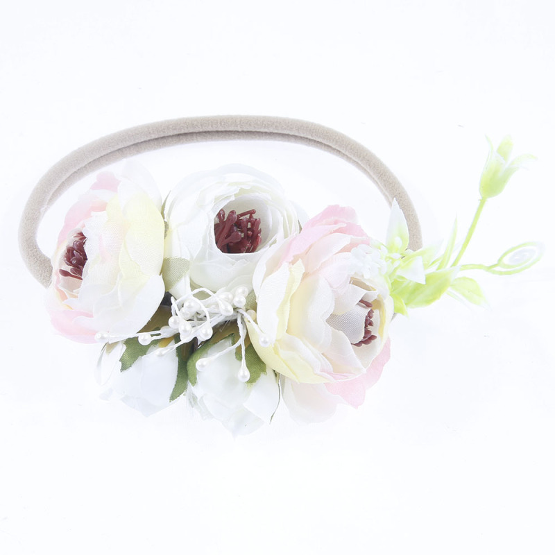 Handmade Nylon Baby Girl Headband with Flower