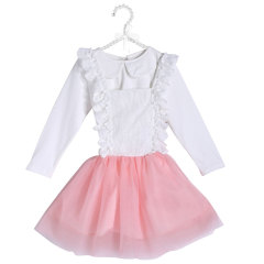 Fashion Design Baby Girls Suspender Skirts And Long Sleeve Outfits Clothing Set