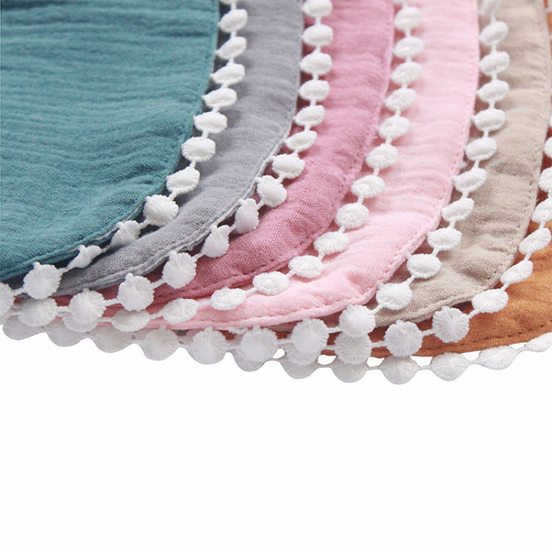 2020 new adjustable newborn cute lace toddle pure cotton  baby bibs aprons