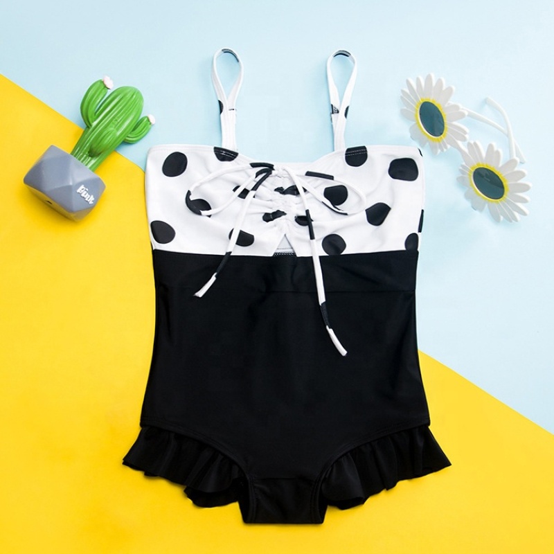 Fashionable black one piece long sleeve skirt swimwear swimsuit