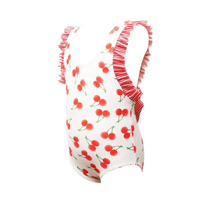 Swimwear trend 2021 backless  halter neck one piece swimsuit custom fruit bikini