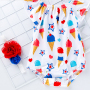 2021new fashion 4th of july baby girl romper set
