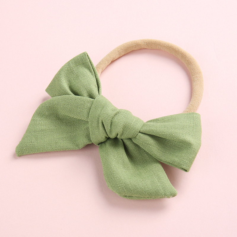 0-4 Year Unisex  Baby Girl  Hair Accessories Handmade Bow Nylon Hair Band For Children
