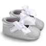Hot Selling Korea Style Cute Bow Tie Baby Infant Hook and Loop Shoes for Girls Under 3 Years Old
