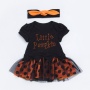 2021 cute cartoon pumpkin puff short sleeve tutu pettiskirt luxury baby dresses