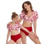 High quality one shoulder girl swimsuit kids 1 piec beachwear women bikini