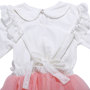 Fashion Design Baby Girls Suspender Skirts And Long Sleeve Outfits Clothing Set