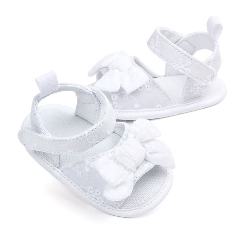 New style embroidered bow strap sandals