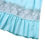 KAPU Autumn Blue cotton pink plain long chiffon slim girls cute dresses