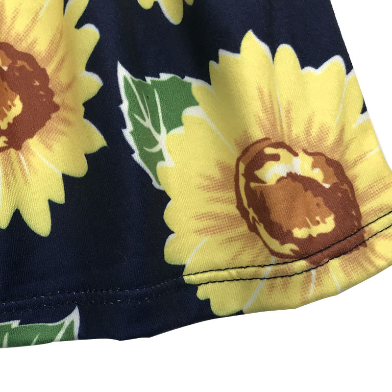 Baby Ruffle Bell Bottom Sunflower Pants For 0-8 Years Girls