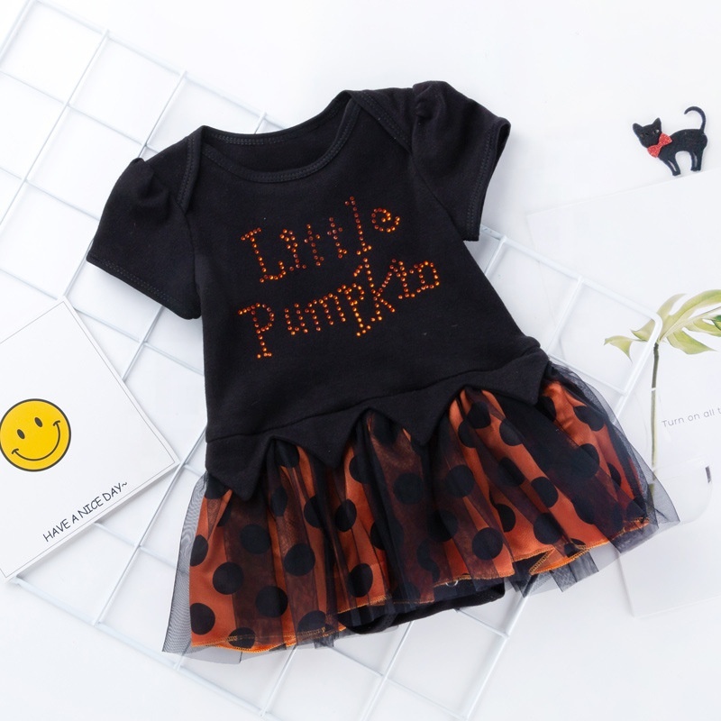2021 trendy korean black layered polka dot tshirt dress baby girl boutique outfits