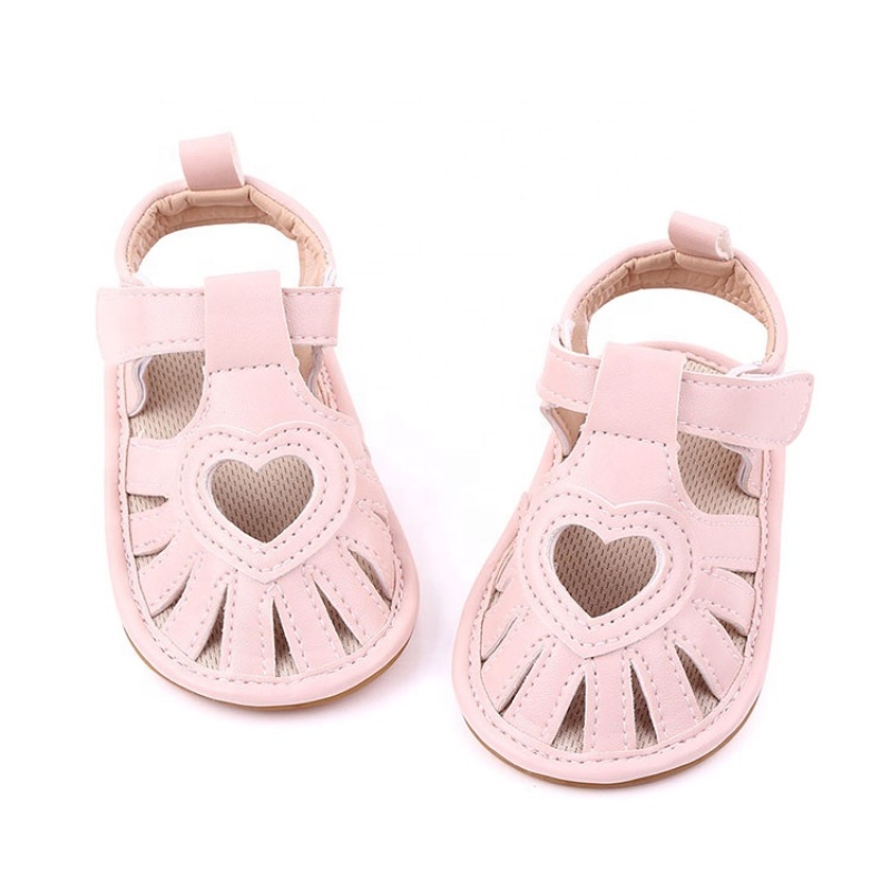 Fashion comfort cute leather baby shoes soft hollow sandals