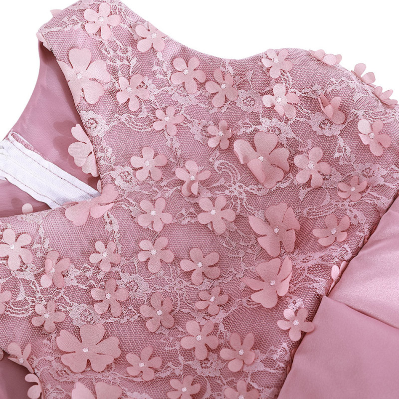 Children Birthday Party Boutique Baby Girl Lace Flower Dresses