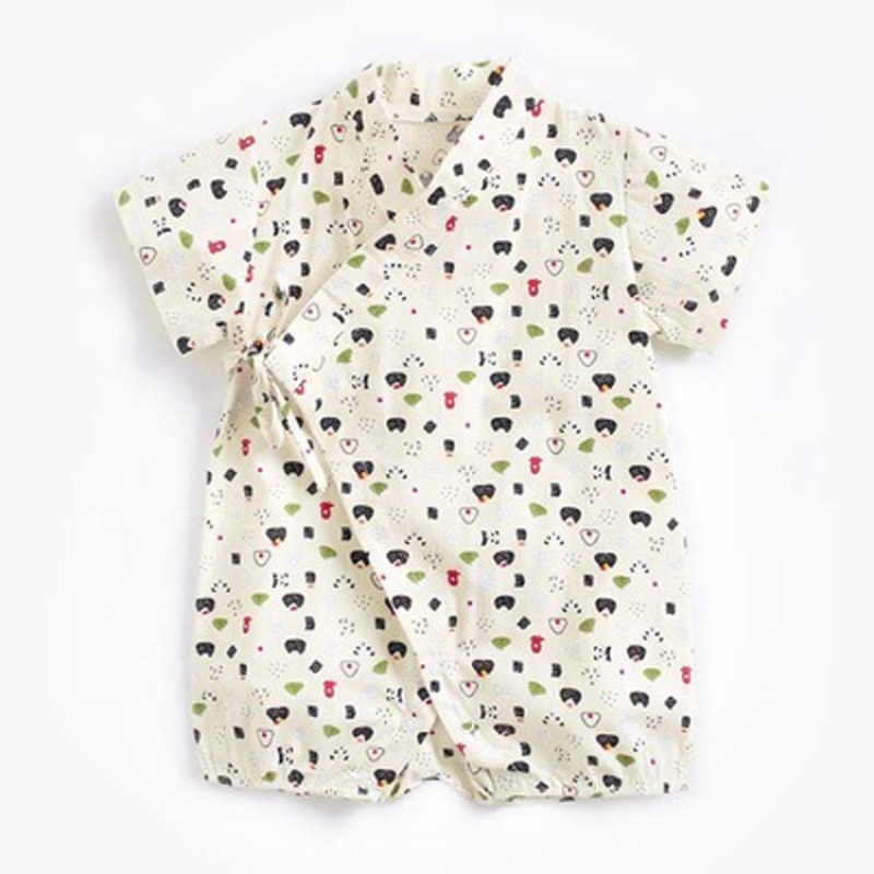 Manufactory summer vintage baby clothing organic cotton rompers