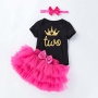 Wholesale Cotton Smash Cake Boutique Baby Romper And Tutu Skirts Set With Headband For Birthday Party 