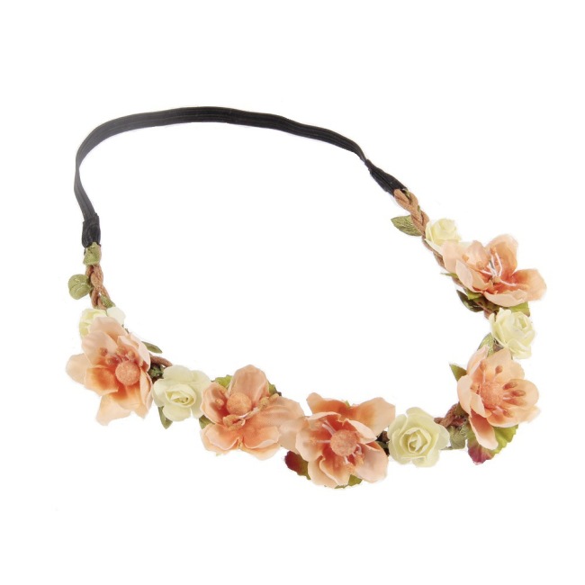 Amazon Hot Sale Baby Girls Headband with Artificial Flowers