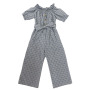 Wholesale new fall cotton plaid long pants romper kids girl jumpsuit RTS