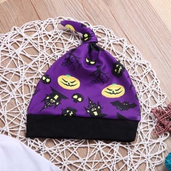 Promotion halloween high quality purple cartoon bat baby boutique clothing