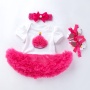 Factory Sale Birthday Smash Cake Baby Romper With Tutu Skirts And Baby Shoes And Hairband 