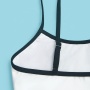 Factory custom one piece black white trendy swimsuits athletic swimwear