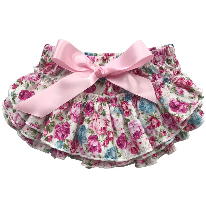 popular stain baby bloomer with ruffle frock design baby pants