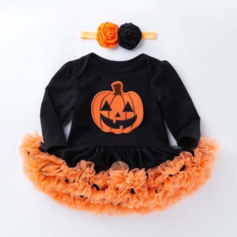 New arrivals lovely girls halloween boutique clothes toddler tutu dress