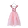 Floral Kids Girls Birthday Party Backless Tulle Tutu Dress