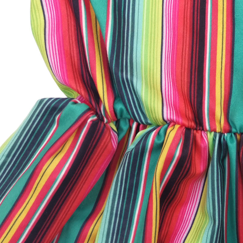 Factory Sale Children Stripe Girl Sleeveless Dresses For Summer 