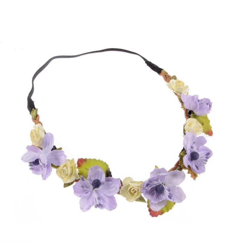Amazon Hot Sale Baby Girls Headband with Artificial Flowers