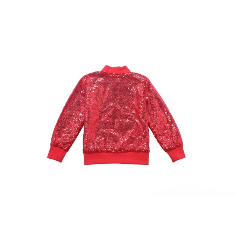 Christmas Girl sequin Red Coat Children Solid Casual clothes  kids Baby Girl coat and jacket